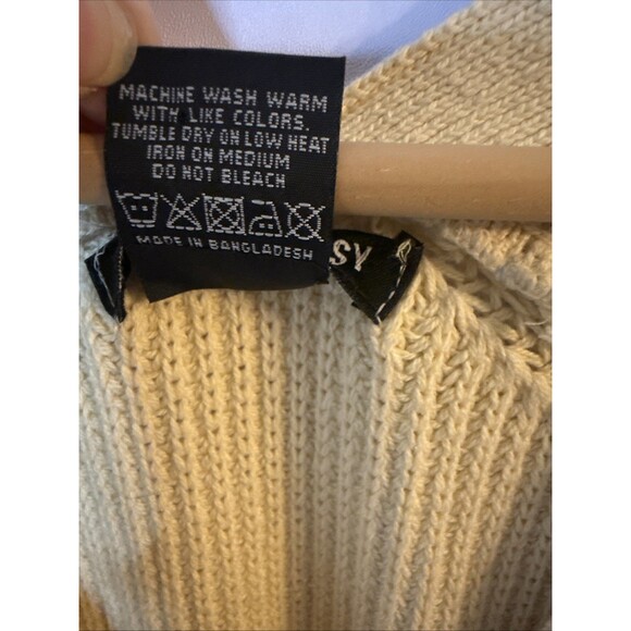 Love & Whimsy Womens Boyfriend Cardigan Sweater XXL Button Cotton Chunky Preppy - Picture 6 of 8